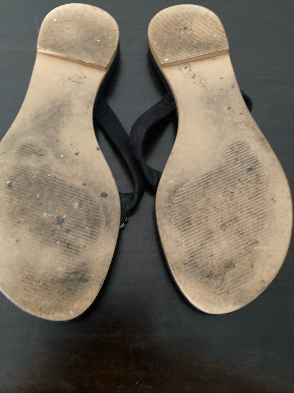 SKI by Skemo mother of pearl snd rhinestone flat sandals - Picture 3 of 4